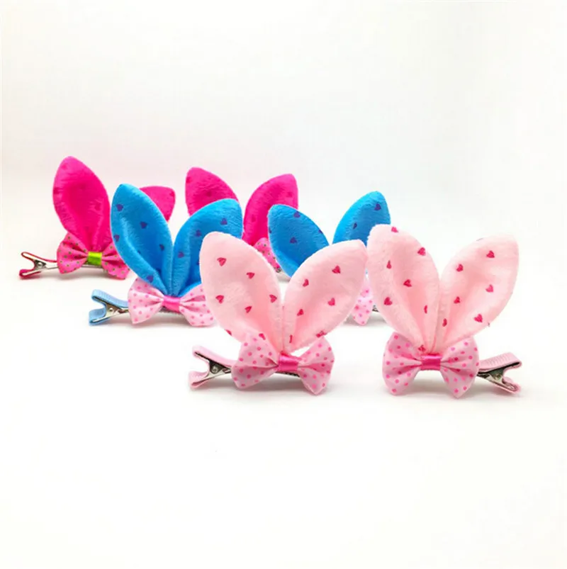 Новинка 2017 заколки для волос девочек милые с заячьими ушками модные детские