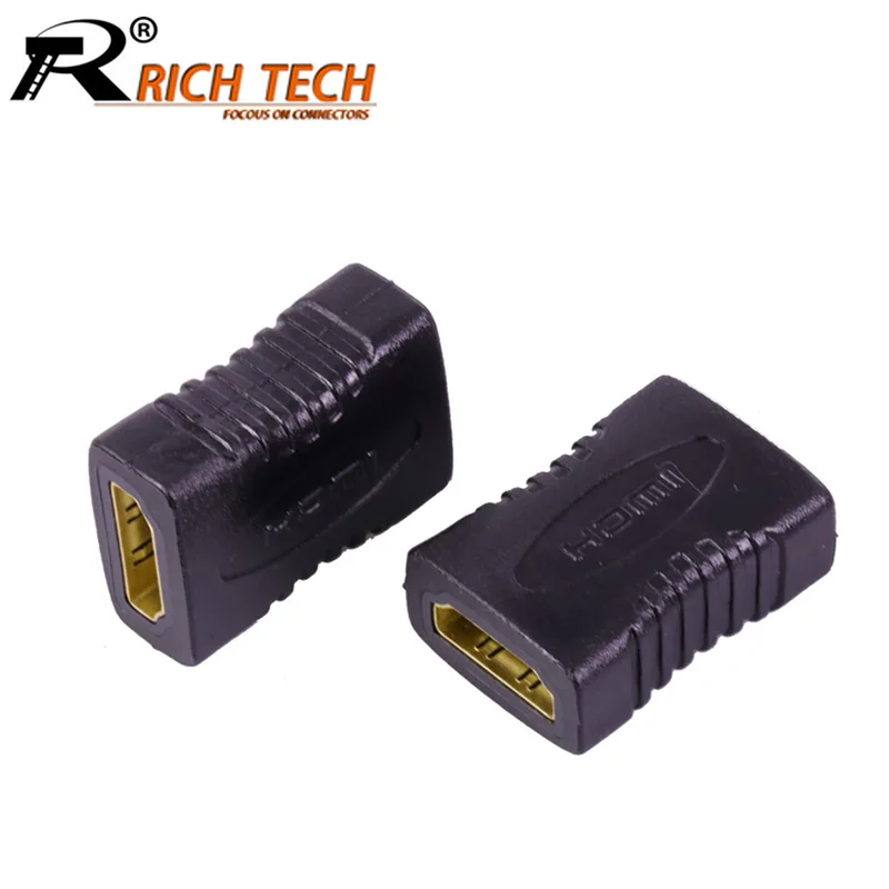 10 шт./лот HDMI Женский прямой адаптер Высокое качество позолоченный разъем к гнезду