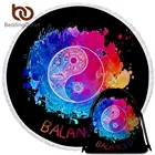BeddingOutlet банное полотенце Tai Chi, пляжное полотенце из микрофибры с сумкой, красочное летнее одеяло, акварельный коврик Yin Yang Balance