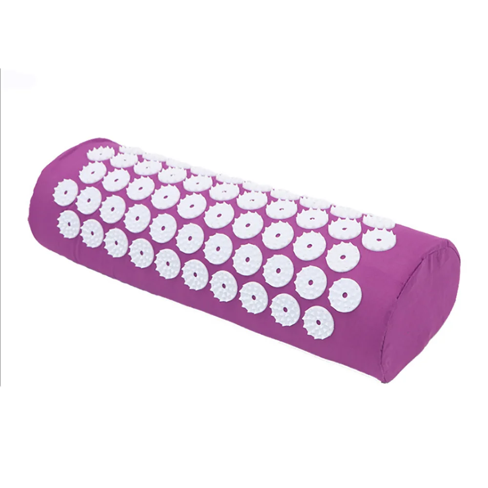 purple pillow 68*42 см) иглы Массажный коврик для головы Массажная подушка для шеи расслабляющий Массажный коврик для спины Массажный коврик акупунктурная Подушка с сумкой - Color: purple pillow