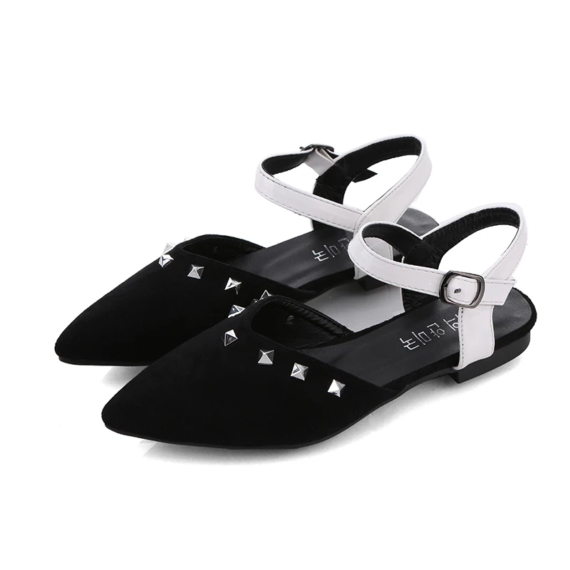 Женские босоножки большого размера летние туфли на плоской подошве сандалии с