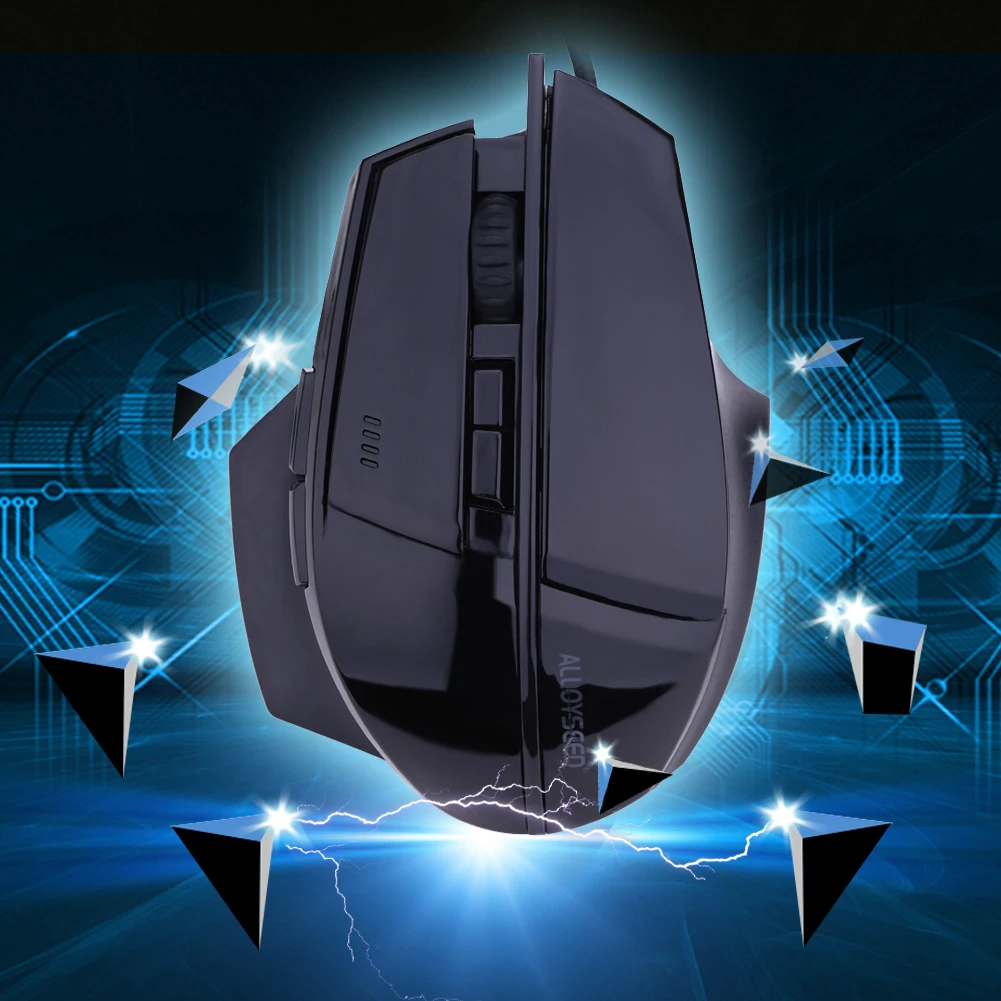 ALLOYSEED, Проводная игровая мышь, USB, оптическая геймерская мышь, 7 кнопок, компьютерная мышь, геймерские мыши, 3200 dpi, профессиональные игровые мыши
