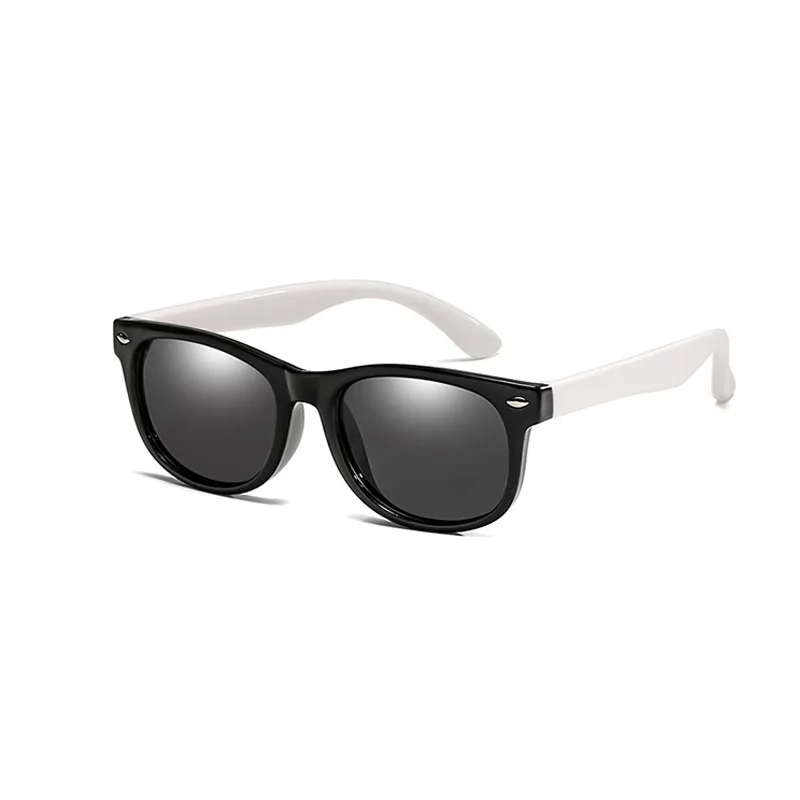 С сумкой резиновые TR90 Детские поляризованные солнцезащитные очки для мальчиков и девочек стаканы Детские Очки - Цвет линз: R01 C15