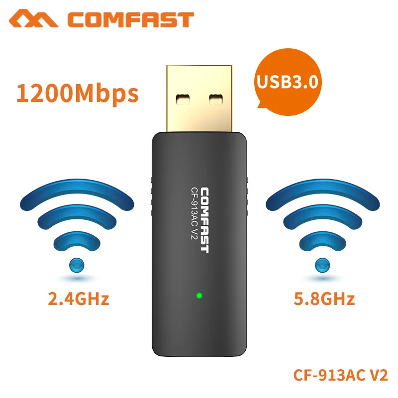COMFAST CF 913AC 2 4G/5 8 GHz двухдиапазонный поддержка 802 11 ac 1200 Мбит/с USB 3 0 Wi Fi Беспроводной