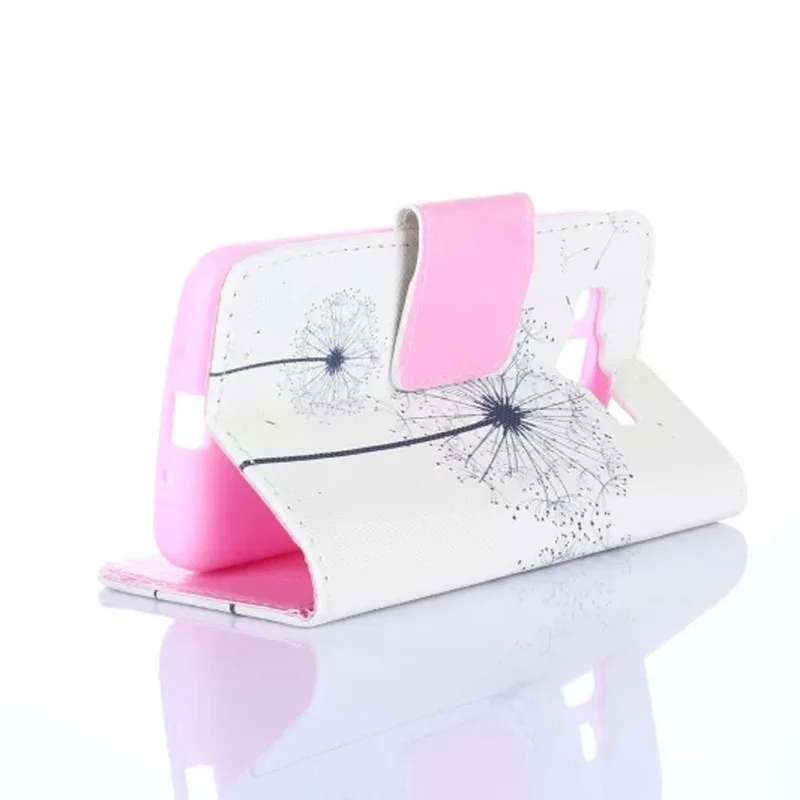 Красивые Печати Магнитный PU Кожаный Телефон Случае Покрытия Для Samsung Galaxy Core 4G Lte