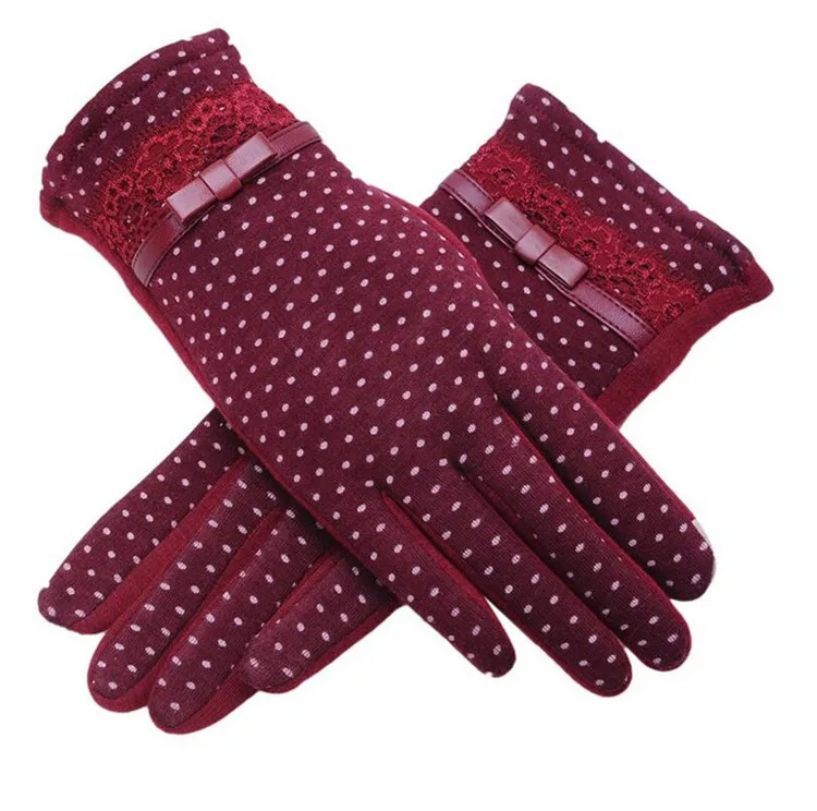 G126 013A Red CHSDCSI рукавицы женские перчатки полный палец зимние кашемировые перчатки теплая овчина нейлон дышащий ручной работы толстые варежки - Цвет: G126 013A Red