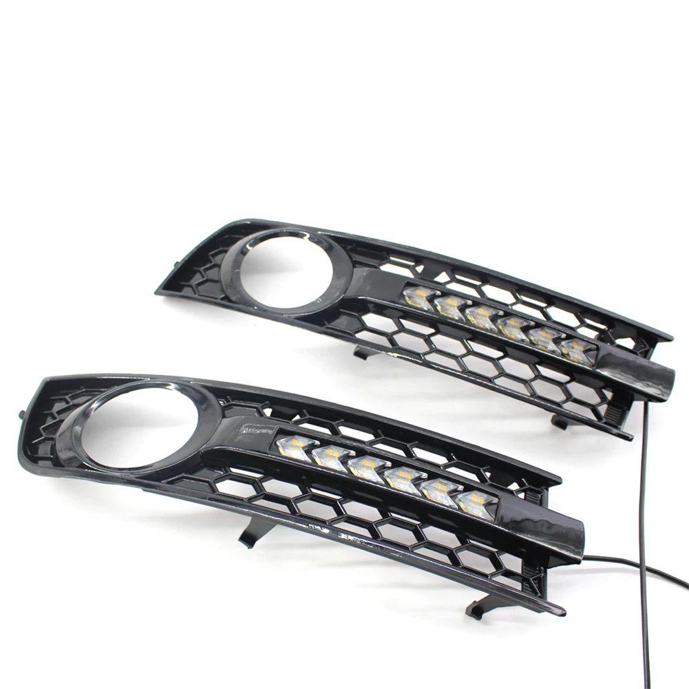 2 шт. ячеистая сетка светодиодная автомобильная противотуманная фара сетчатая