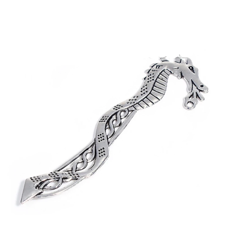 DoreenBeads цинковый сплав Закладка Дракон античный серебряный амулеты аксессуары фурнитура 11,5 см(4 4/") х 3 см(1 1/8"), 1 шт