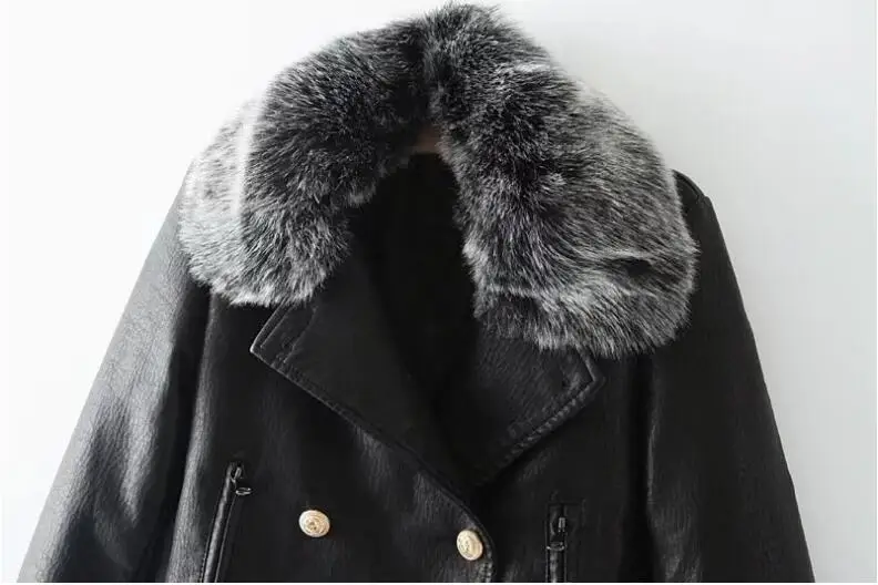 Женская короткая куртка из ПУ кожи с меховым воротником|fashion jacket women|jacket fashion