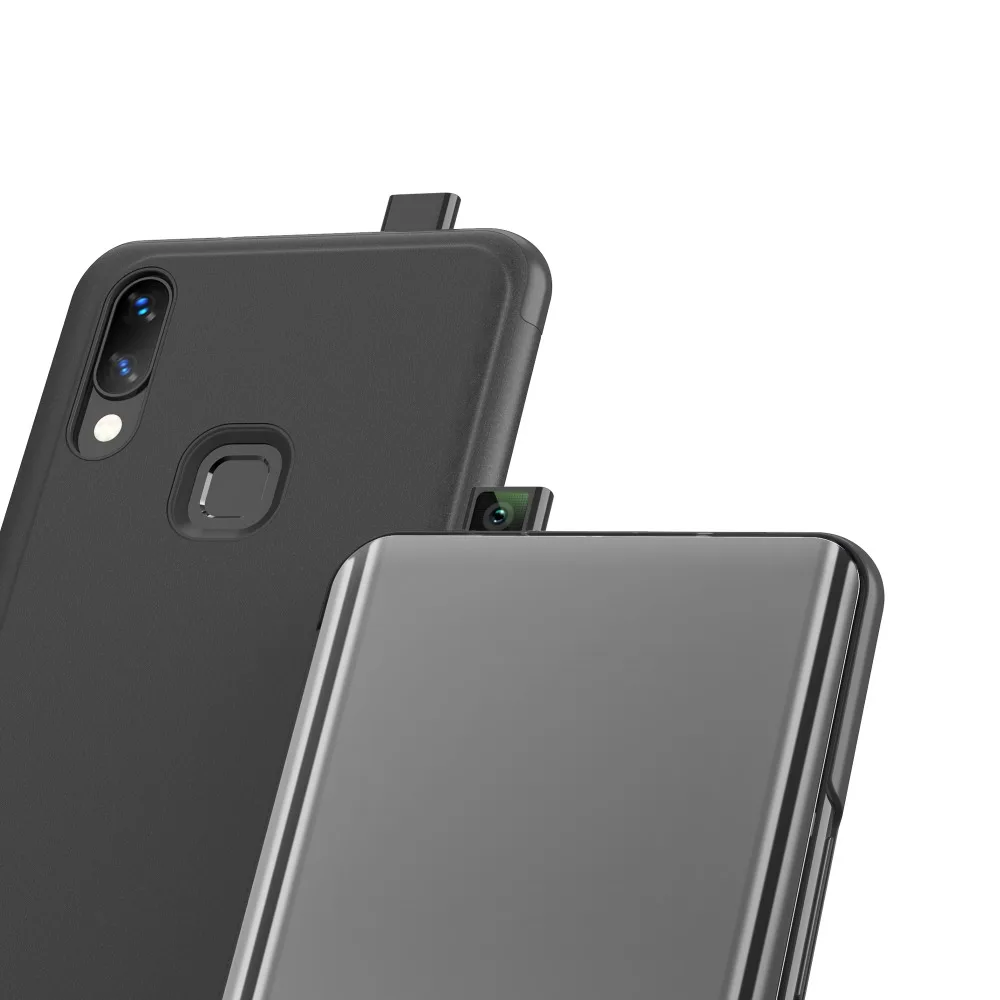 Чехол для Vivo Nex роскошный умный прозрачный зеркальный кожаный флип чехол с