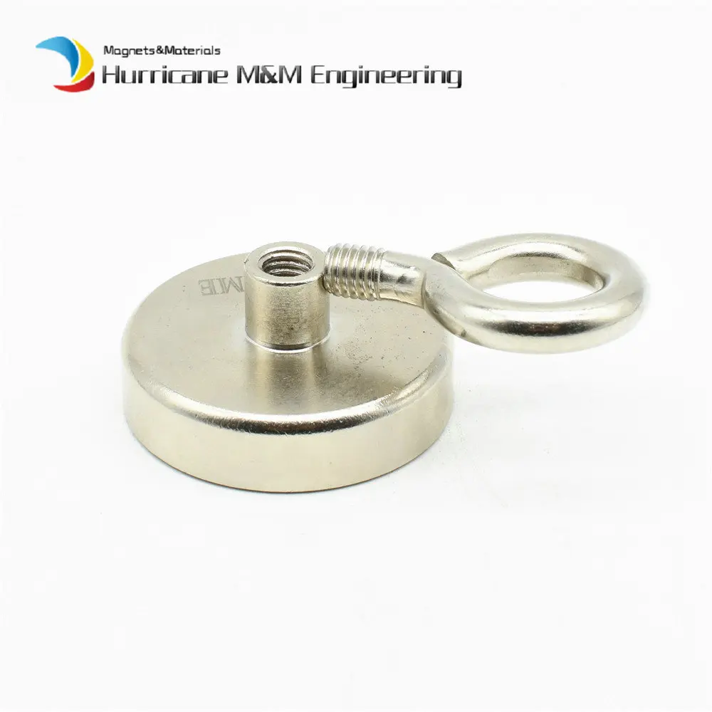 Спасательный магнит горшки диаметр 48 мм с замкнутый крюк покрытый стальной