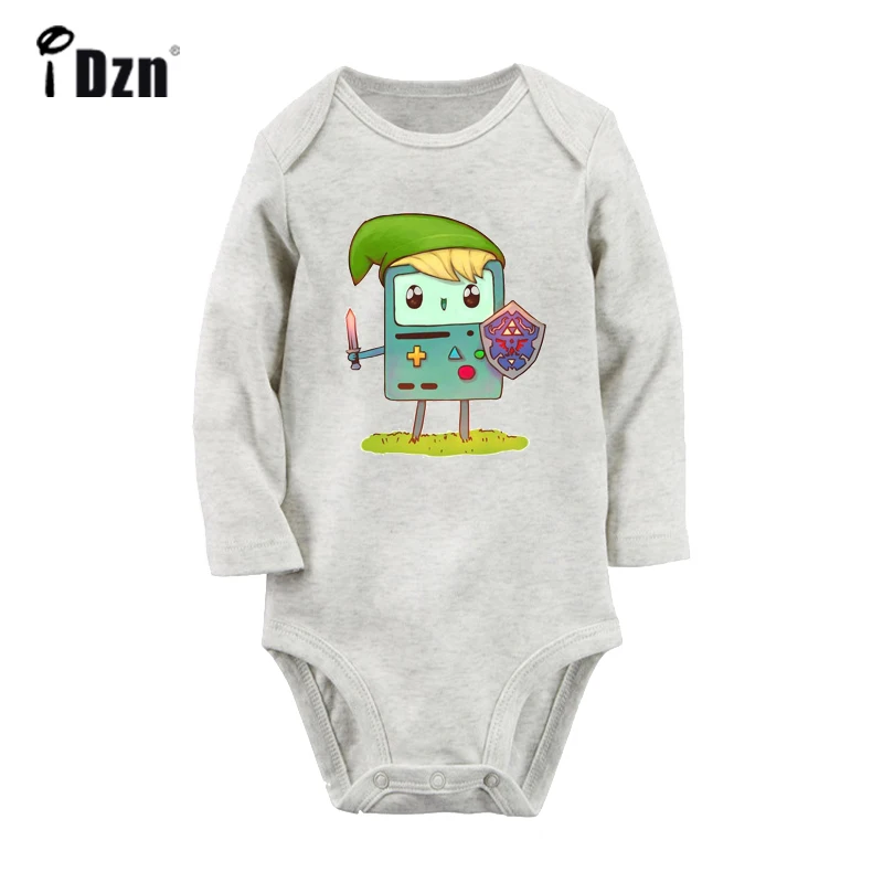 JaBaby1273GC Funny Adventure Time Beemo BMO Cosplay Legend of Zelda Art Design Newborn Baby Bodysuit Toddler Onsies Jumpsuit Cotton Clothes - Цвет: JaBaby1273GC