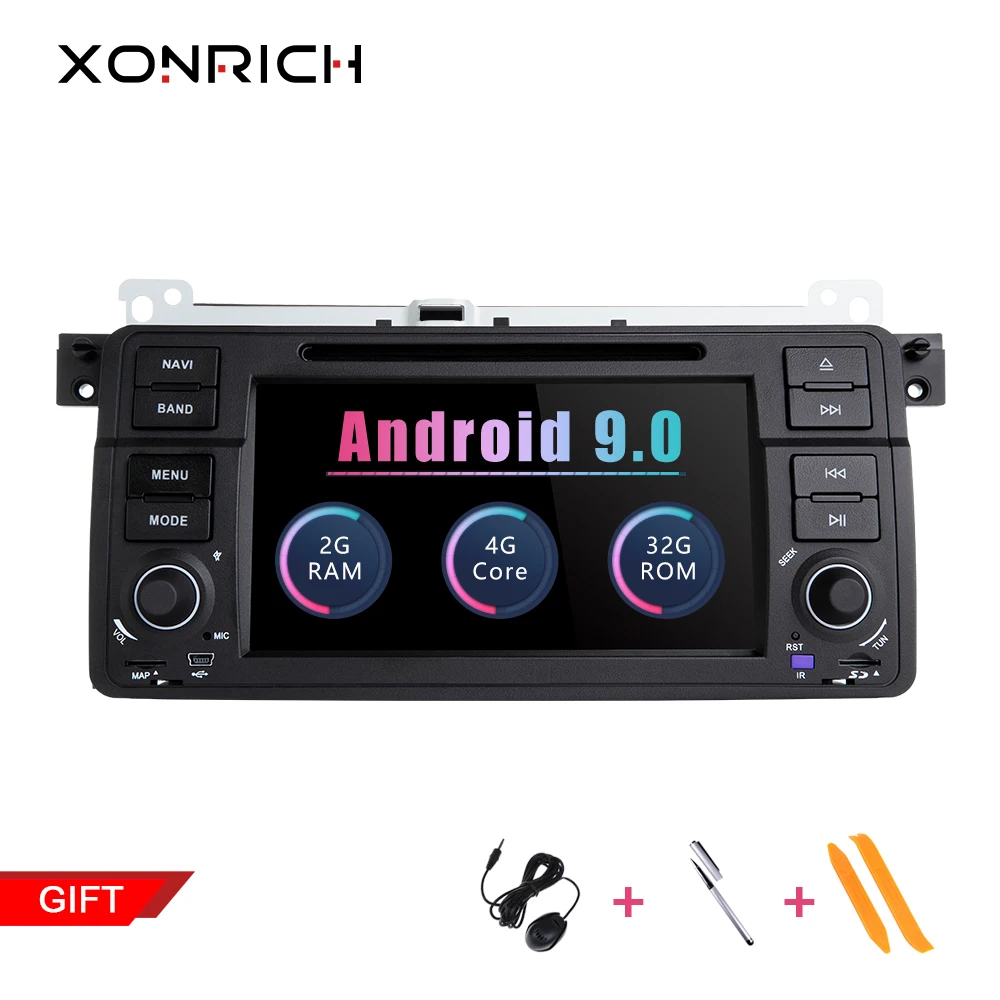 Автомобильный DVD плеер Xonrich 1 Din Android 9 0 для BMW E46 M3 Rover 75 купе навигация радио GPS