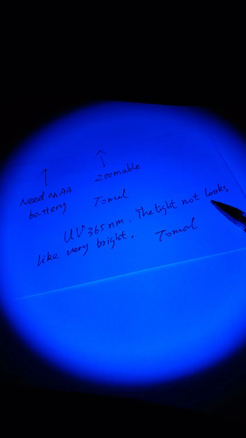 Светодиодный фонарик lanterna UV Ultraviolet BLB Blacklight батарея AA (не входит в комплект) для