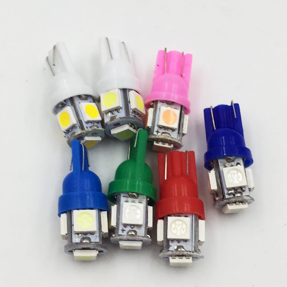 YSY 100 шт. T10 5050 5SMD светильник ПА постоянного тока 24 В супер белая W5W 194 168 стандартная