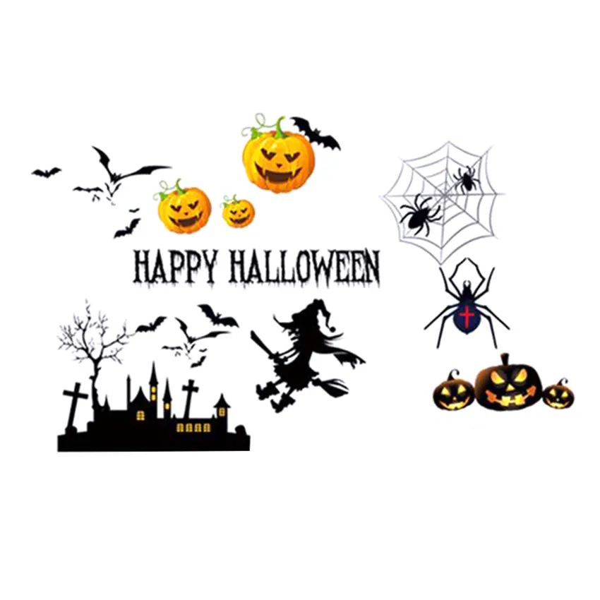 Классические игрушки Хэллоуин украшения наклейки для дома детей страшные Stikers