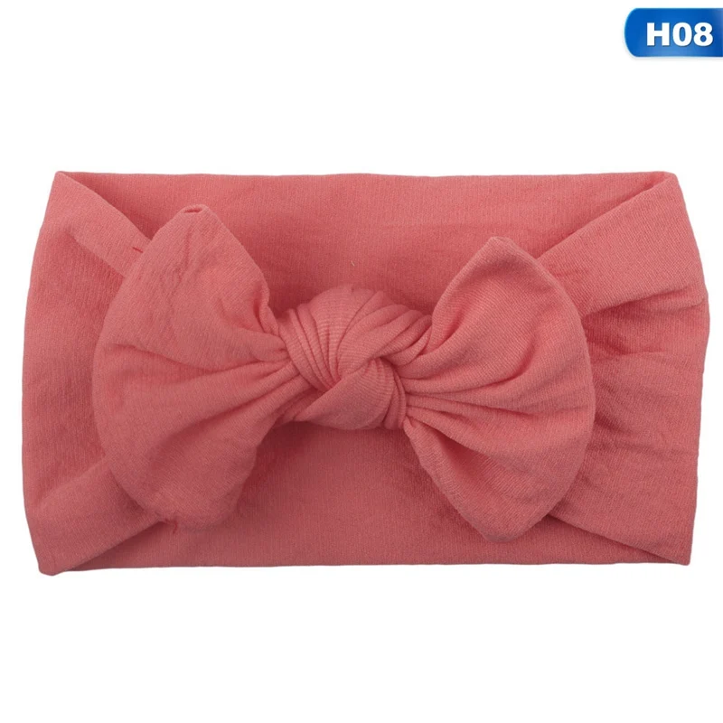 Новая Boho новорожденная Детская повязка на голову лента эластичный детский головной убор Детская Женская повязка для головы бант узел - Цвет: 08