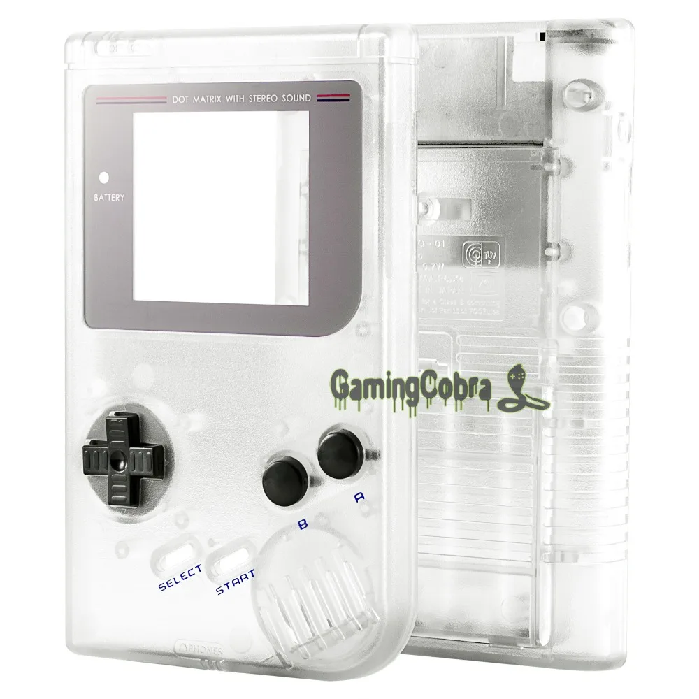 eXtremeRate Transparent Clear Full Housing Shell Buttons with Screen Len for Gameboy DMG-01 | Электроника