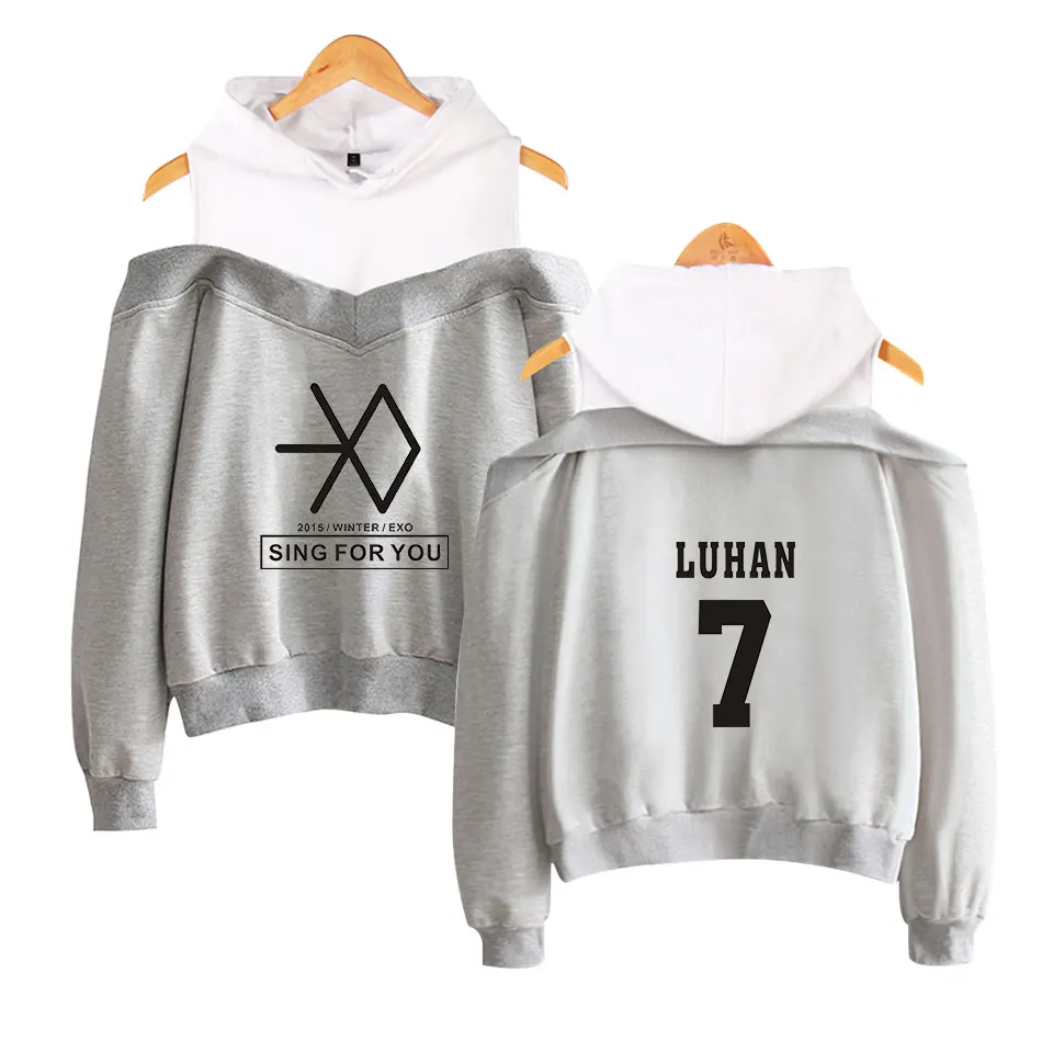 2018 Новый Kpop EXO LU HAN SE HUN KAI овердоза толстовки женские Harajuku модные повседневные