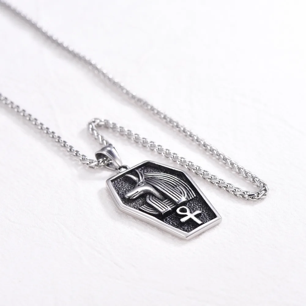 Мужское ожерелье с подвеской Kpop Anubis украшение из нержавеющей стали Египетский