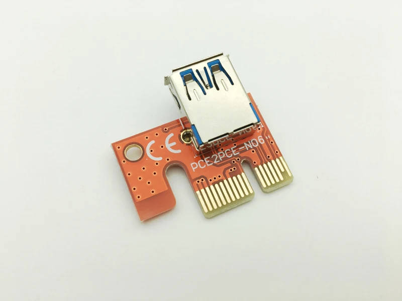 Красный VER007S 0 6 M PCI E 1X до 16X Райзер карта расширения Express адаптер USB 3 кабель 15Pin SATA