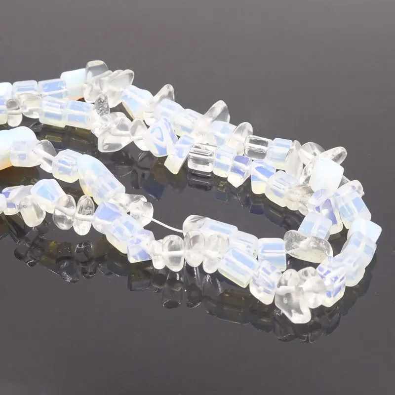 5-9mm Simulated Opalite Beads Stone Pierre De Lune Irregular Moonstone Parts To Make Jewelry 1 String 32inch | Украшения и
