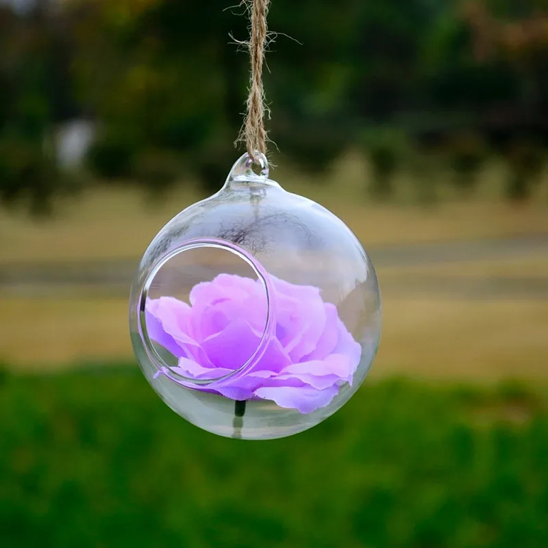 

Free Shipping 8pcs/pack Diameter=6cm Mini Size Hanging Glass Terrarium Vase Home Decoration Ball Landscape Bottle Wedding Prop