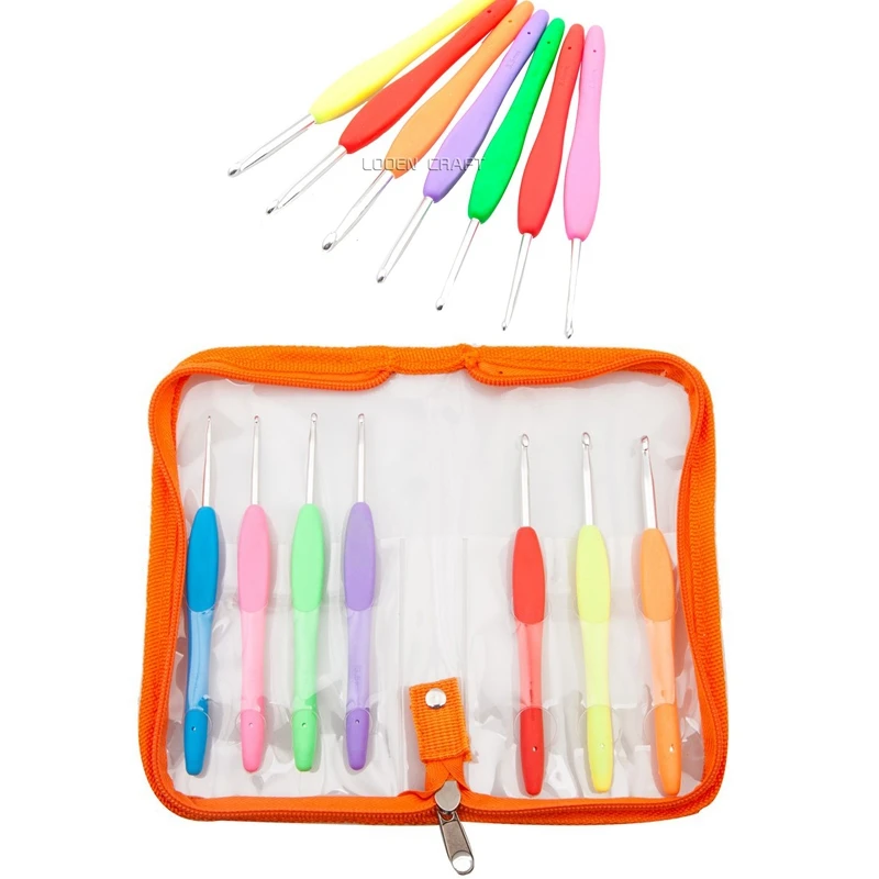 Soft Handle Home Needles For Knitting Woven Crochet Hooks Set Ergonomic Women 7 Pieces/Set | Дом и сад