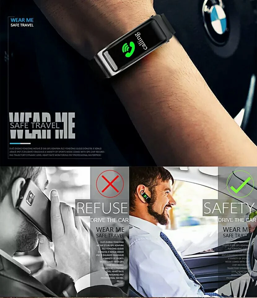 Спортивные мужские и женские Смарт часы с Bluetooth для телефонов Android iOS наушниками