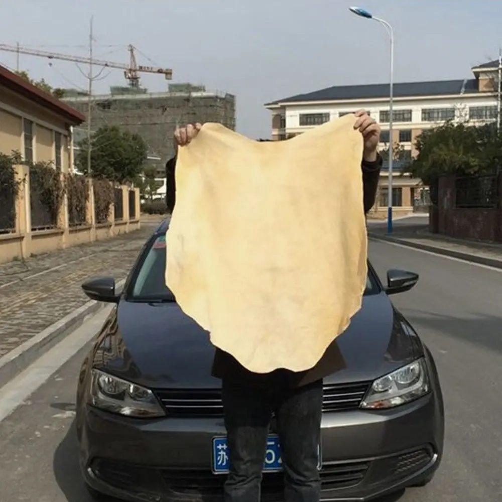 Новая натуральная кожа для чистки автомобиля моющее Впитывающее сушильное полотенце