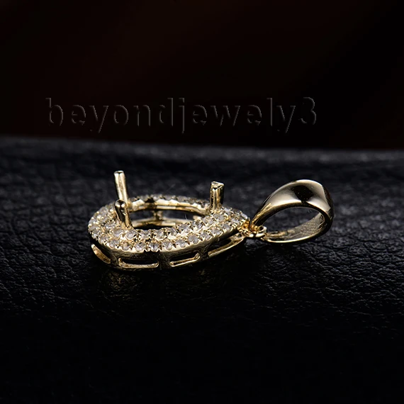 Новинка! Свадебные ювелирные изделия 18Kt желтое золото груша 5х8 мм полукрепление