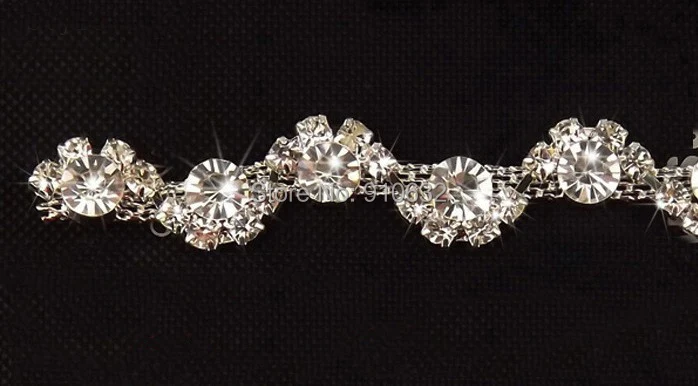 1 ярд 13 мм ширина полностью А класс прозрачные кристаллы горного хрусталя