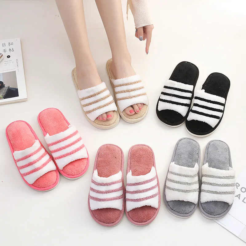 Четыре сезона удобные домашние тапочки для влюбленных мягкие коралловые