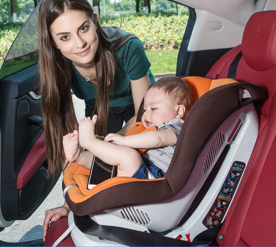 Детское автокресло трансформер ISOfix с пятью точками портативный складной