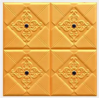 yellow 3D самоклеющиеся поролоновые наклейки на стену мягкая сумка персонализированные декоративные настенные обновления анти-столкновения звуковые insulation-74 - Цвет: yellow