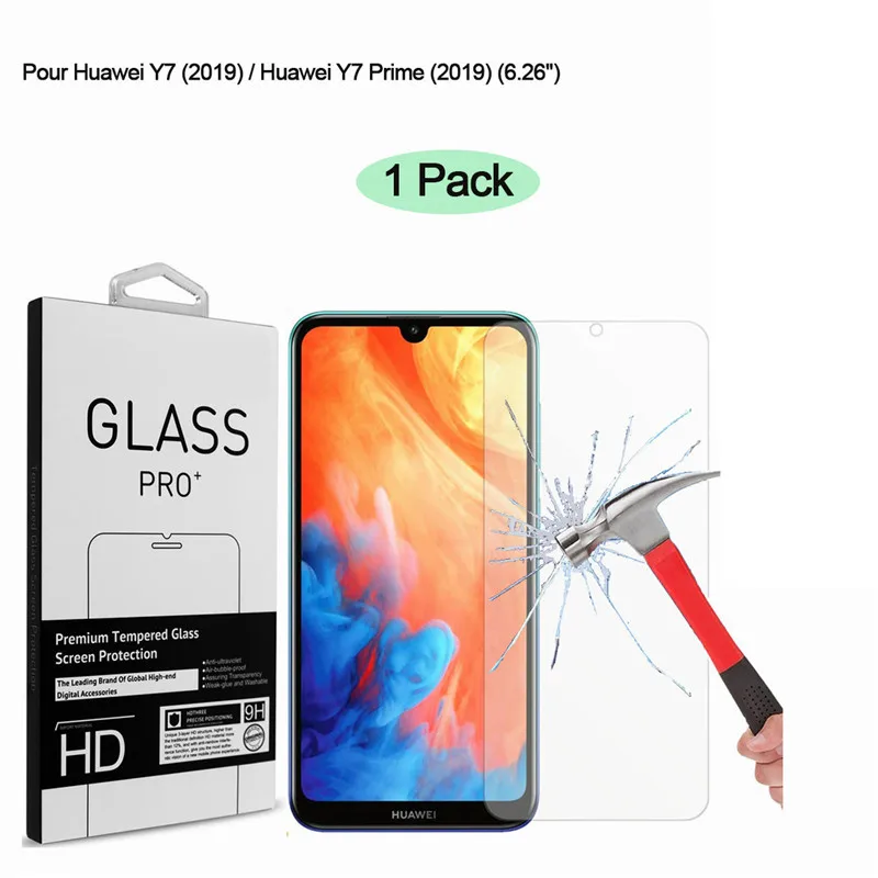 Для Huawei Y7 2019 закаленное стекло прозрачная HD защитная пленка для экрана против