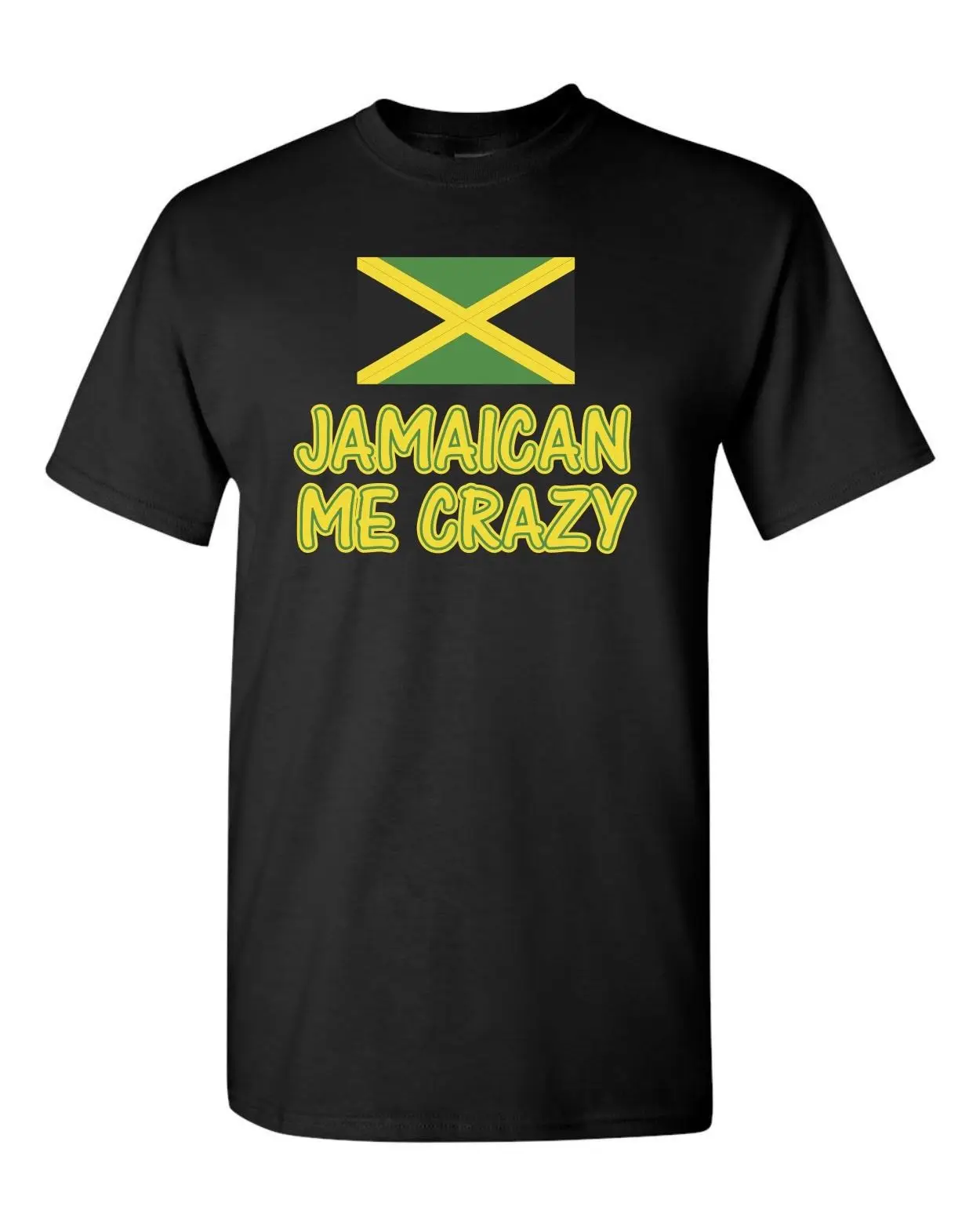 Jamaican Me Crazy Jamaica Flag Men's Tee Shirt 18602019 hot tees Top Summer 'S fashion T cheap wholesale | Мужская одежда