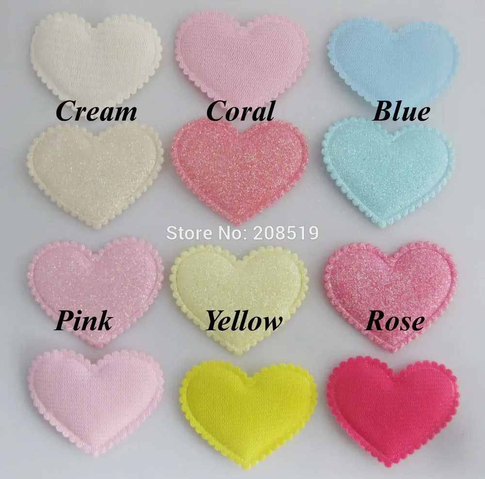 

PA0065 красивые мягкие нашивки в форме сердца 38 мм * 45 мм разные цвета 120 шт. палочки на фетре для головных уборов аксессуары