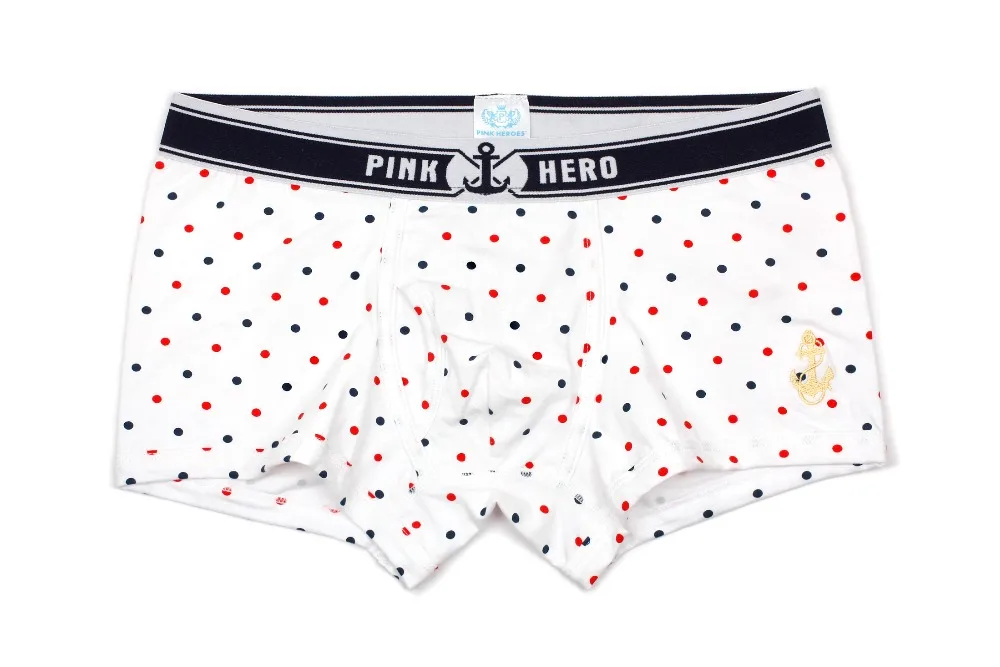 4 шт./лот Pink Heroes высокого качества нижнее белье из хлопка, Для мужчин шорты-боксеры модный принт мужские трусы