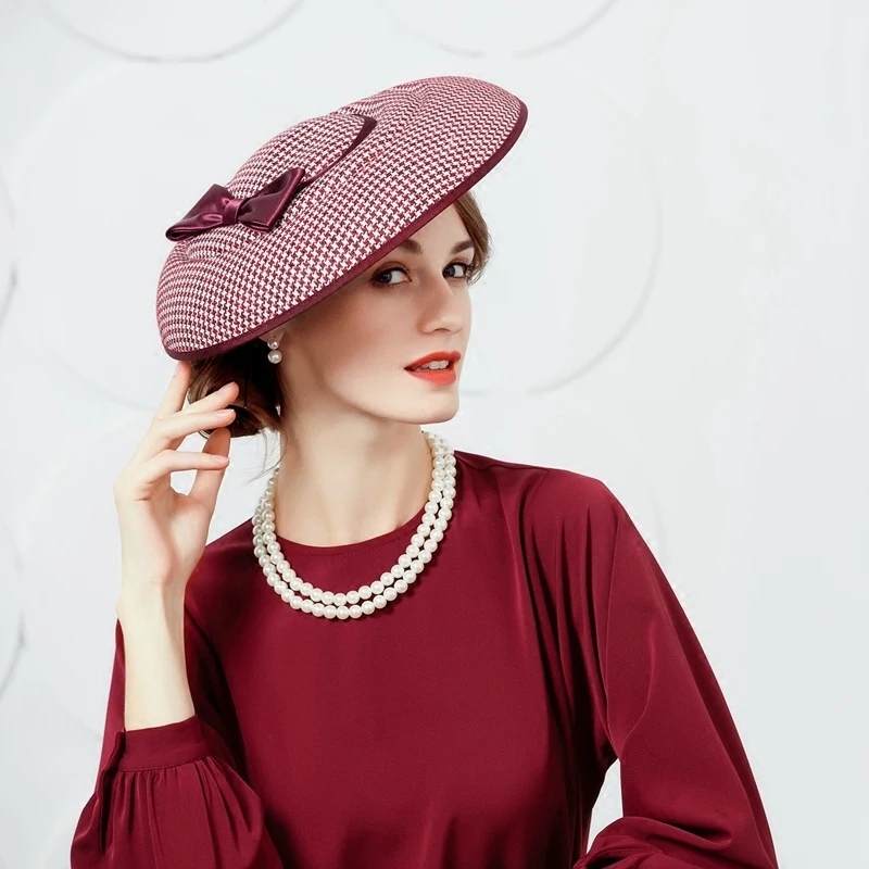 Новое поступление Женская фетровая шляпа для взрослых Британская мода шерстяная