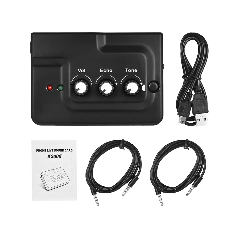 External Audio Mixing Sound Card Interface Network Online Singing Device Built-in Rechargeable Battery | Спорт и развлечения