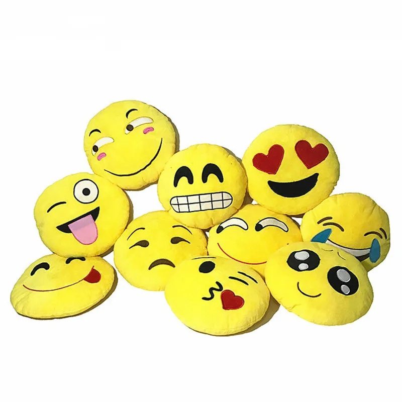 30 см Emoji Подушка смайлик эмоция Круглая плюшевая мягкая игрушка QQ лицевая подушка