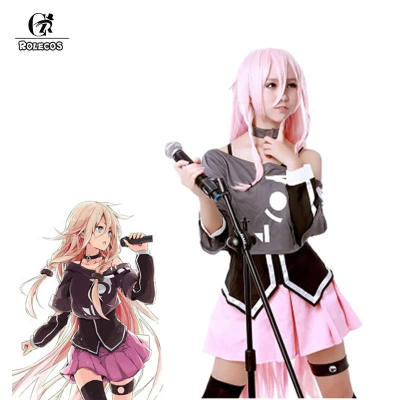 Rolecos аниме VOCALOID3 библиотеки IA Косплэй костюм Си ботинки для Маскарадного костюма