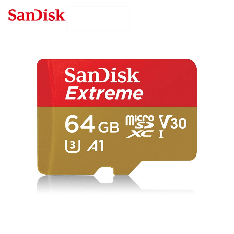 Оригинальная карта памяти SanDisk Micro SD 64 Гб Microsdxc U3 A1 C10 100 МБ/с./с 4k TF Trans Flash Cartao de Memoria