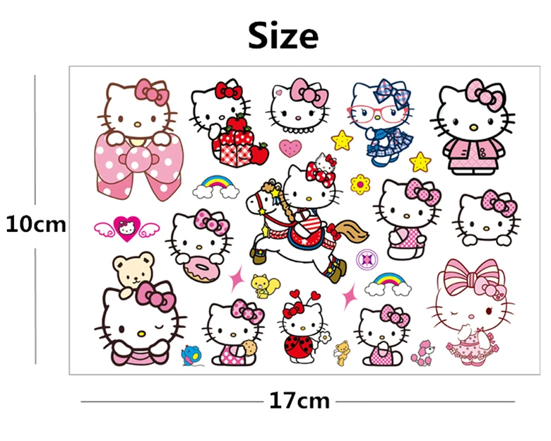 SHNAPIGN Hello cat Детский мультфильм Временная наклейка татуировки модный летний Стиль