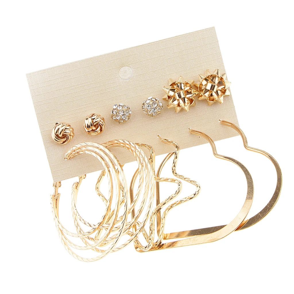 6 пар Набор шпилек для ушей и клубных сережек ушей|Серьги-гвоздики| |