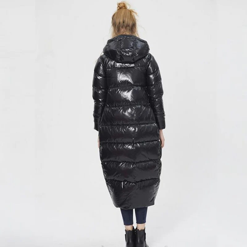 Пуховик женский белый теплый свободный большого размера 5XL|jacket down|jacket down womenjacket
