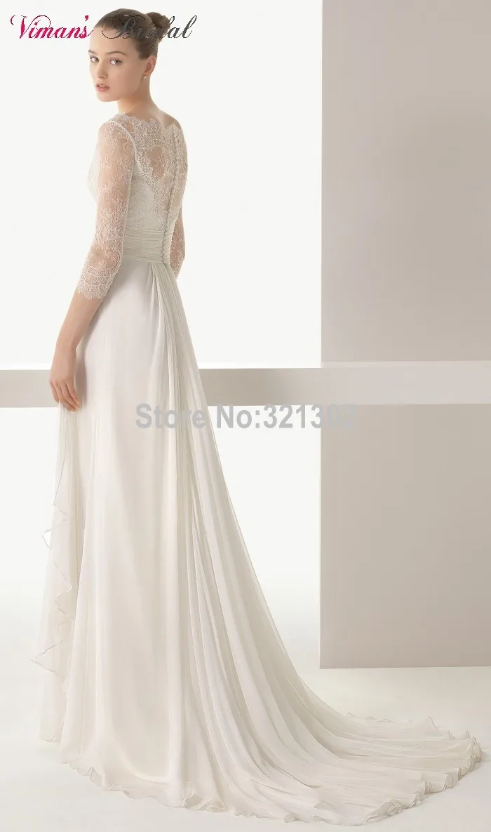 Viman Свадебный 2015 Горячие Продажа Шифон Vestido Де Noiva Сексуальная пляж Botton Свадебные