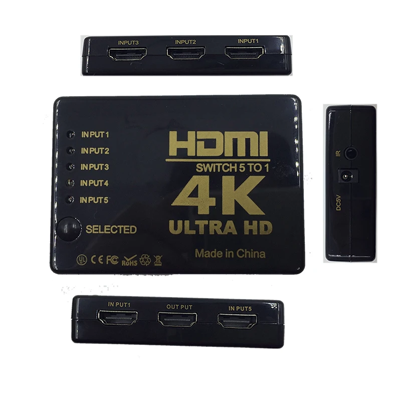 Baolyda мини-Коммутатор HDMI 1080P 2160P 3 5 портов 4K Переключатель Селектор сплиттер с
