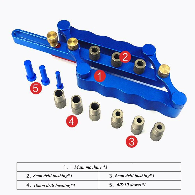 

Woodworking Electric Drill Punch Locator Roundwood Cordless Drill Furniture Punch Hole Equipment 08550
